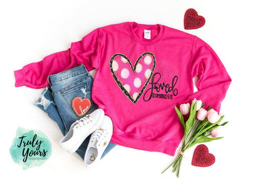 Loved Romans 5:8 Sweatshirt | Valentine's Day | Valentine's Day Sweatshirt | Loved | Heart Sweatshirt