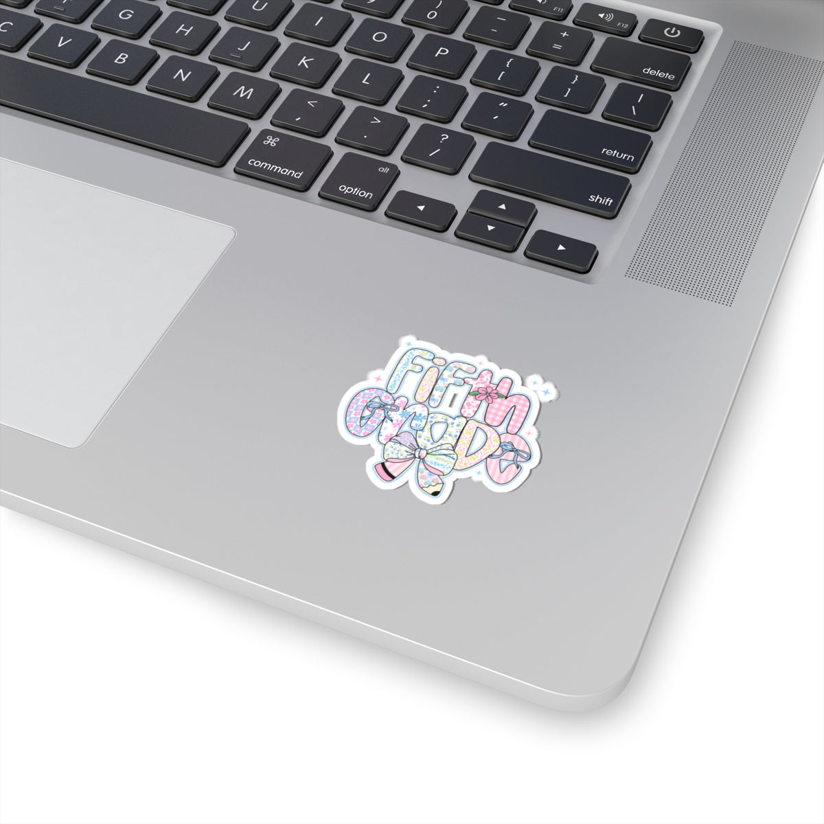 5th Grade Girls Back to School Sticker | Kiss-Cut Sticker | Last Day of Elementary Gift | Pastel Floral Fifth Grade Sticker