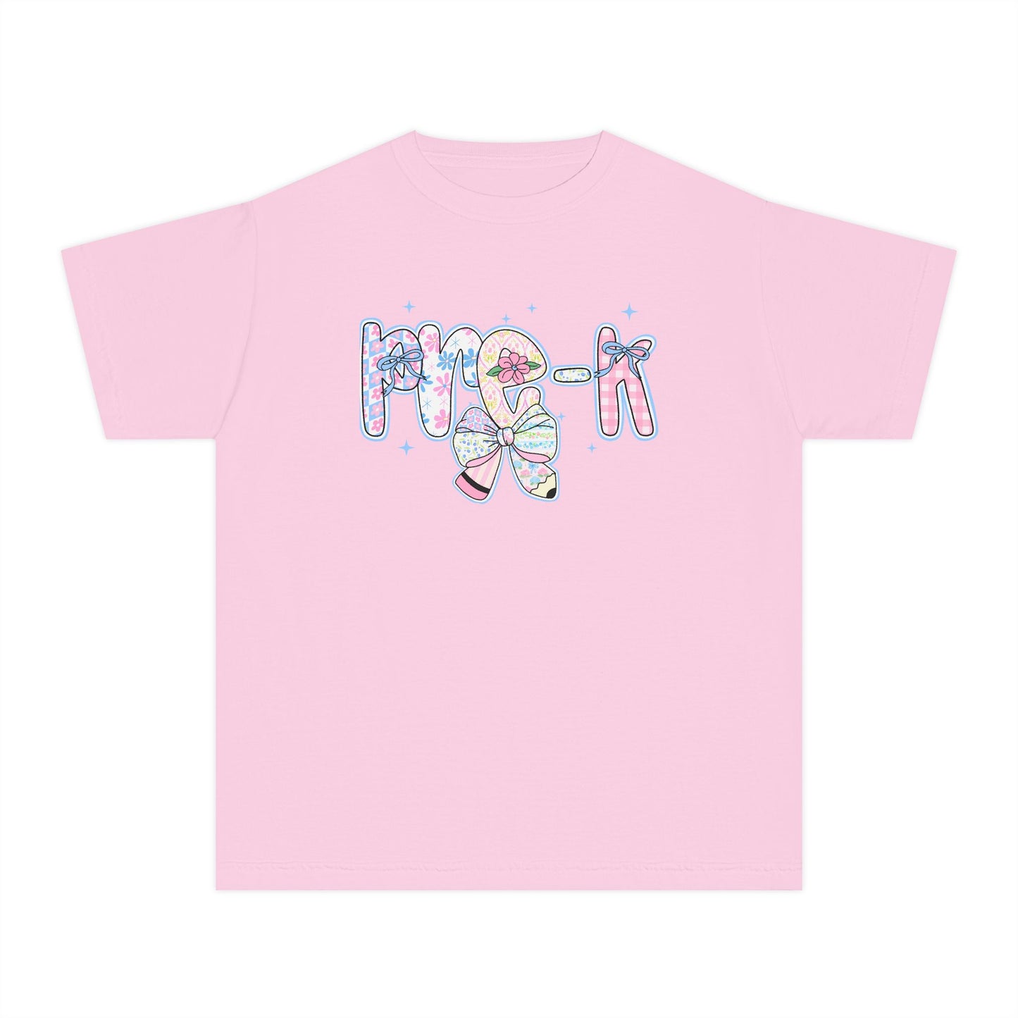 Pre-K Girls Back to School Shirt | Comfort Colors Youth Tee | First Day of School Gift | Pastel Floral PreK Shirt