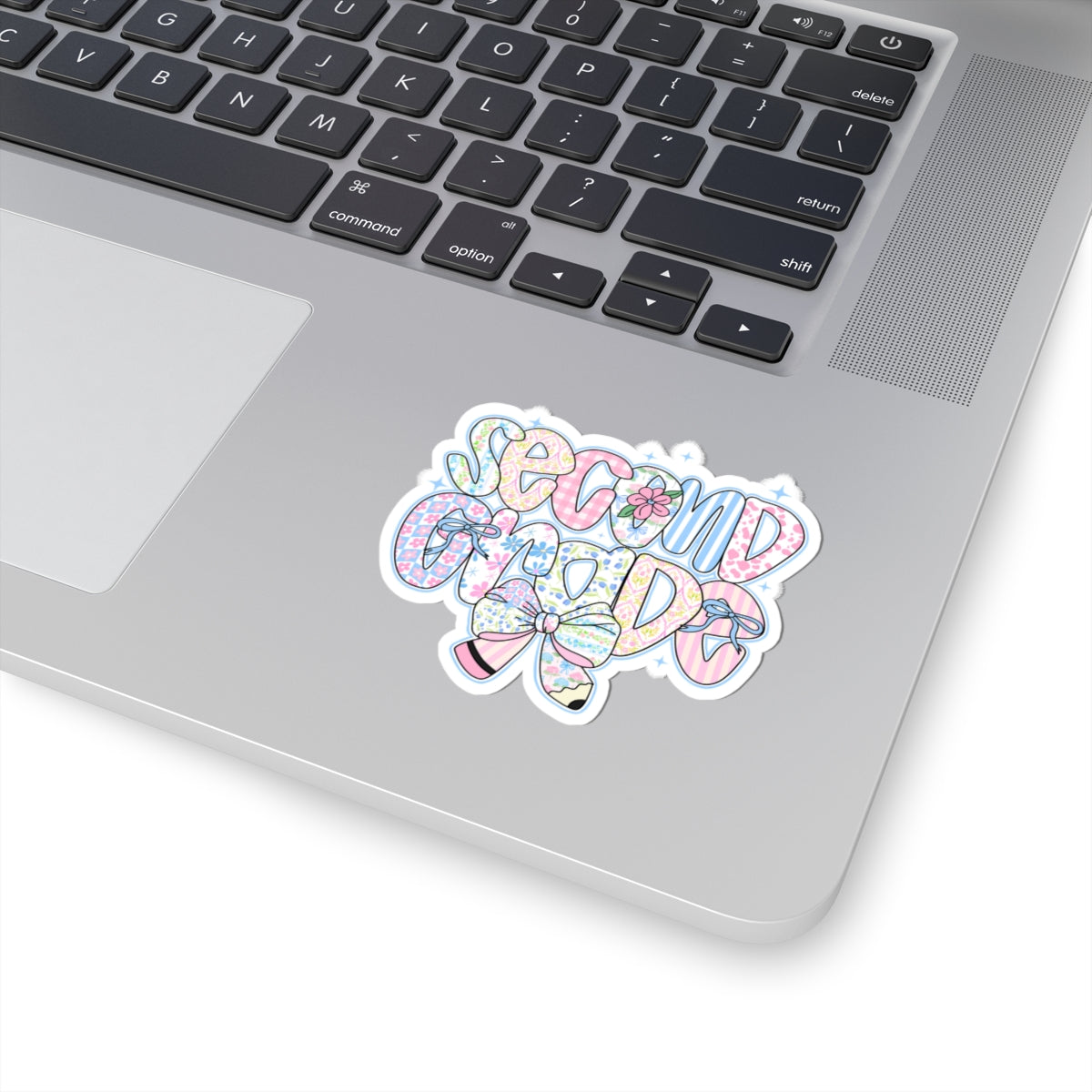 2nd Grade Girls Back to School Sticker | Kiss-Cut Sticker | Back to School Gift for Girls | Pastel Floral Second Grade Sticker