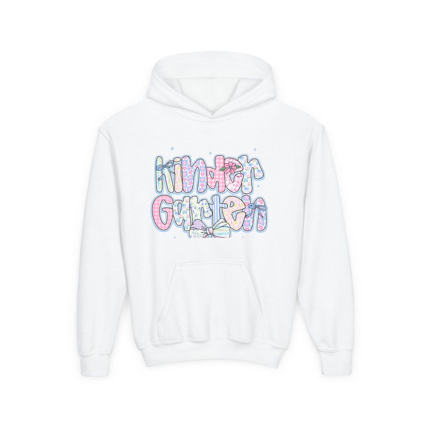 Kindergarten Girls Back to School Hoodie | Youth Sweatshirt | First Day of School Gift | Pastel Floral Kinder Hoodie