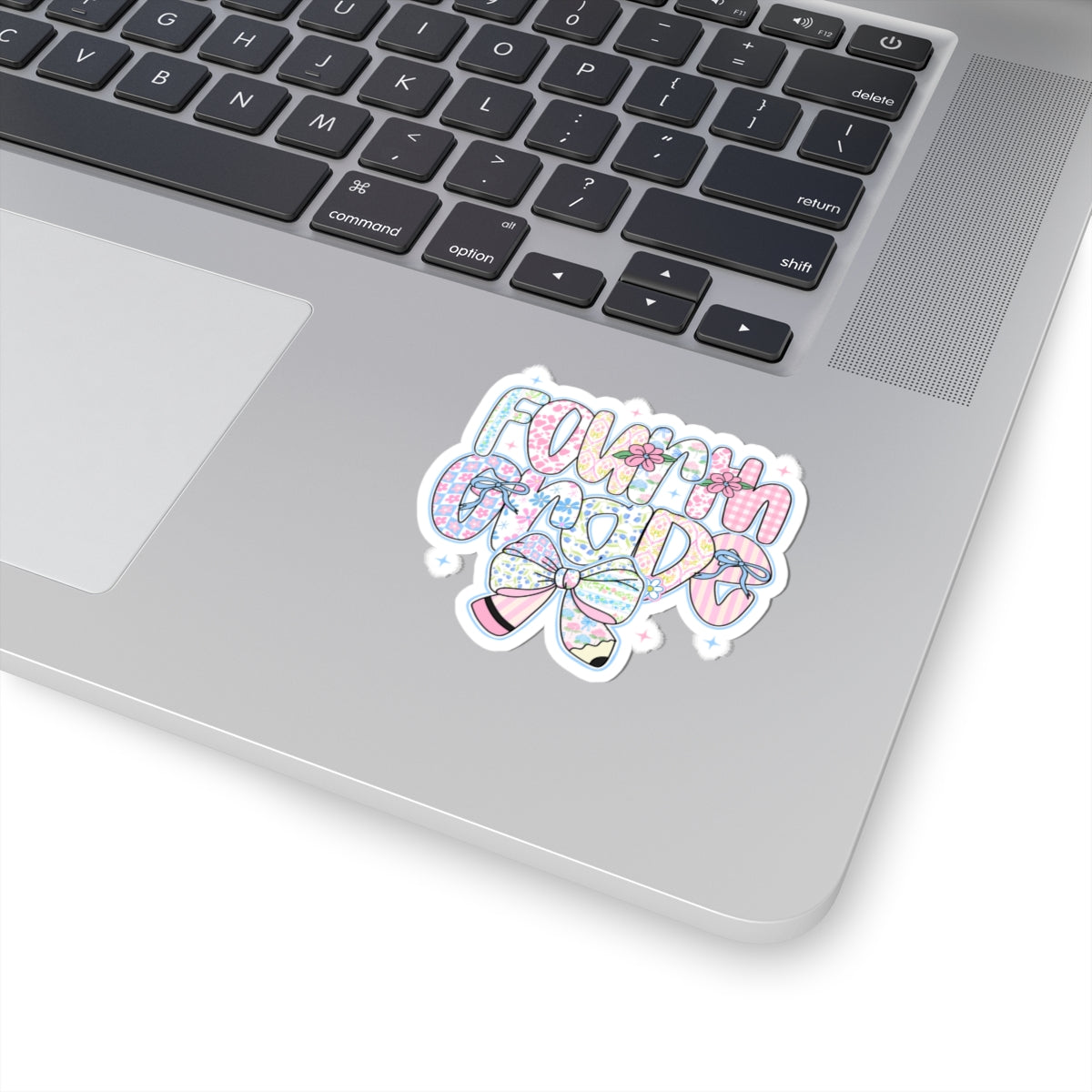 4th Grade Girls Back to School Sticker | Kiss-Cut Sticker | Back to School Gift for Girls | Pastel Floral Fourth Grade Sticker