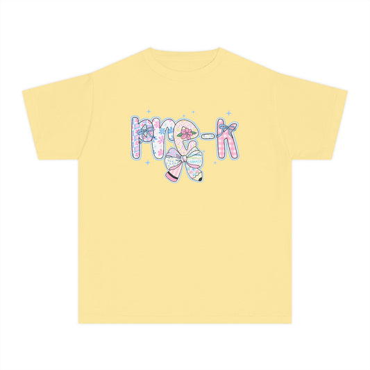 Pre-K Girls Back to School Shirt | Comfort Colors Youth Tee | First Day of School Gift | Pastel Floral PreK Shirt