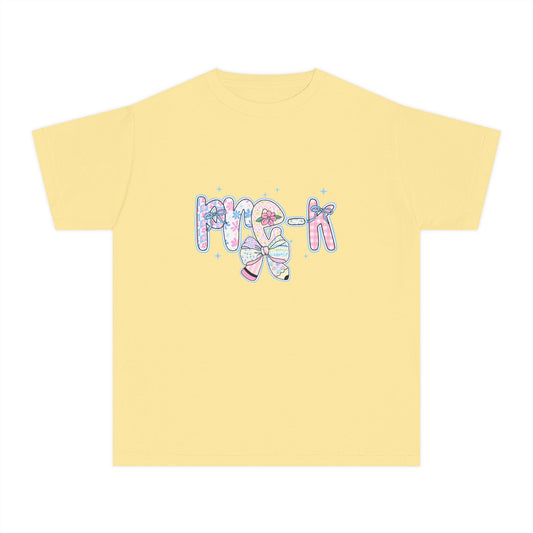 Pre-K Girls Back to School Shirt | Pastel Floral First Day of School Tee | Comfort Colors Youth T-Shirt
