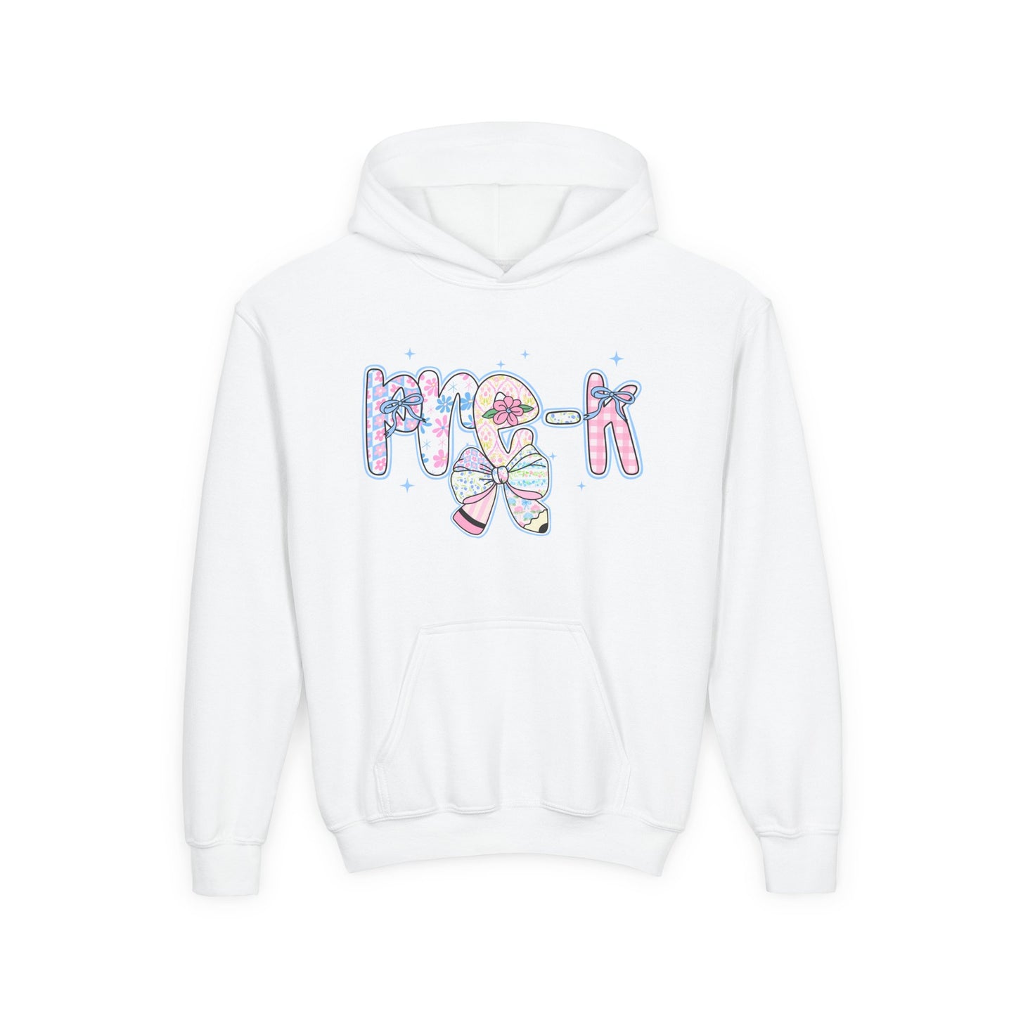 Pre-K Girls Back to School Hoodie | Youth Sweatshirt | First Day of School Gift | Pastel Floral PreK Hoodie