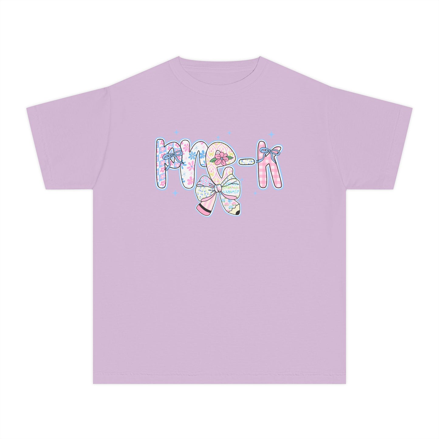 Pre-K Girls Back to School Shirt | Comfort Colors Youth Tee | First Day of School Gift | Pastel Floral PreK Shirt