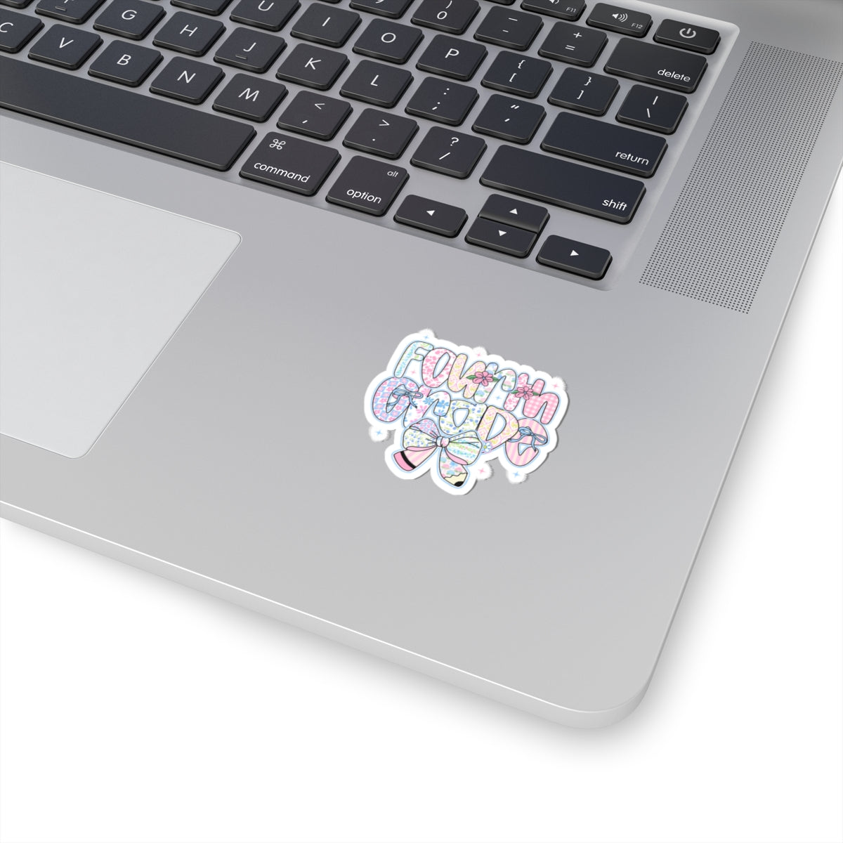 4th Grade Girls Back to School Sticker | Kiss-Cut Sticker | Back to School Gift for Girls | Pastel Floral Fourth Grade Sticker