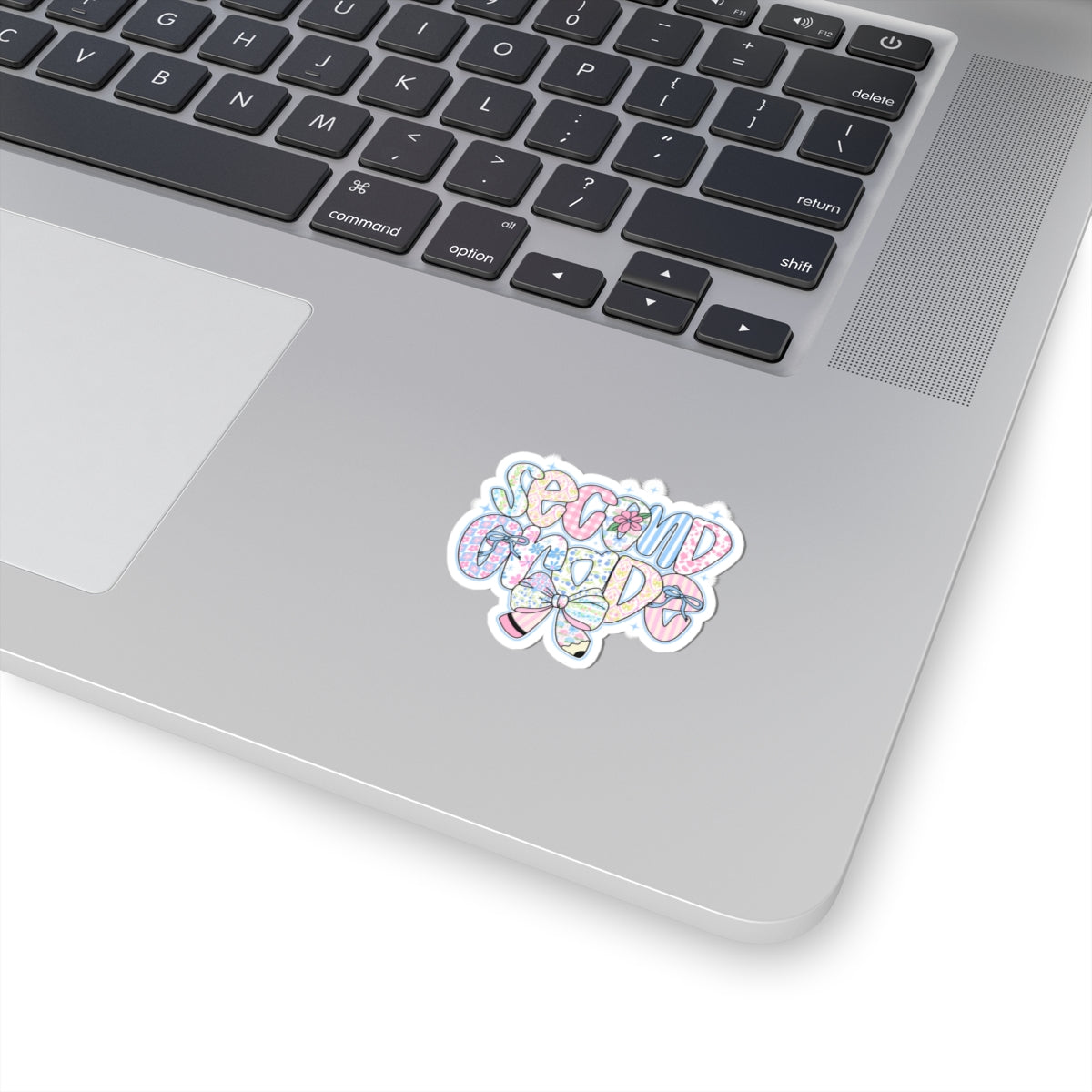 2nd Grade Girls Back to School Sticker | Kiss-Cut Sticker | Back to School Gift for Girls | Pastel Floral Second Grade Sticker