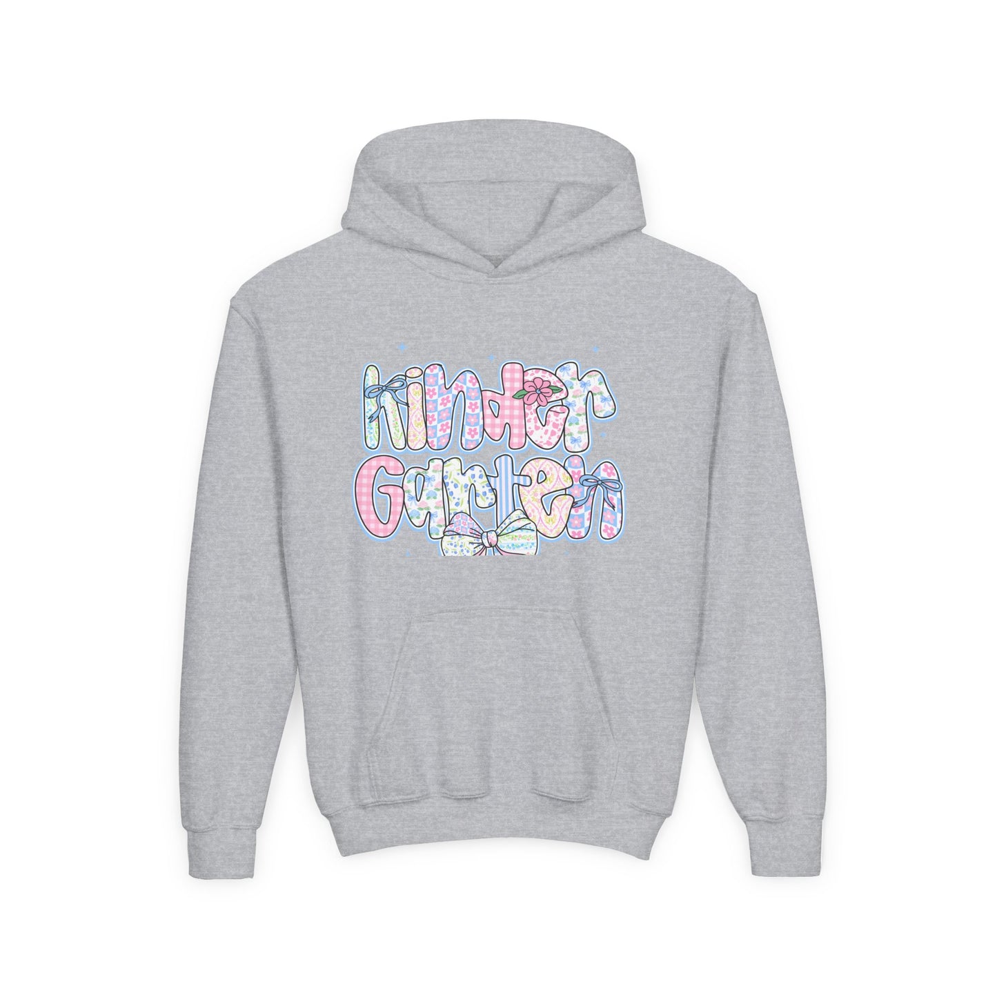 Kindergarten Girls Back to School Hoodie | Youth Sweatshirt | First Day of School Gift | Pastel Floral Kinder Hoodie