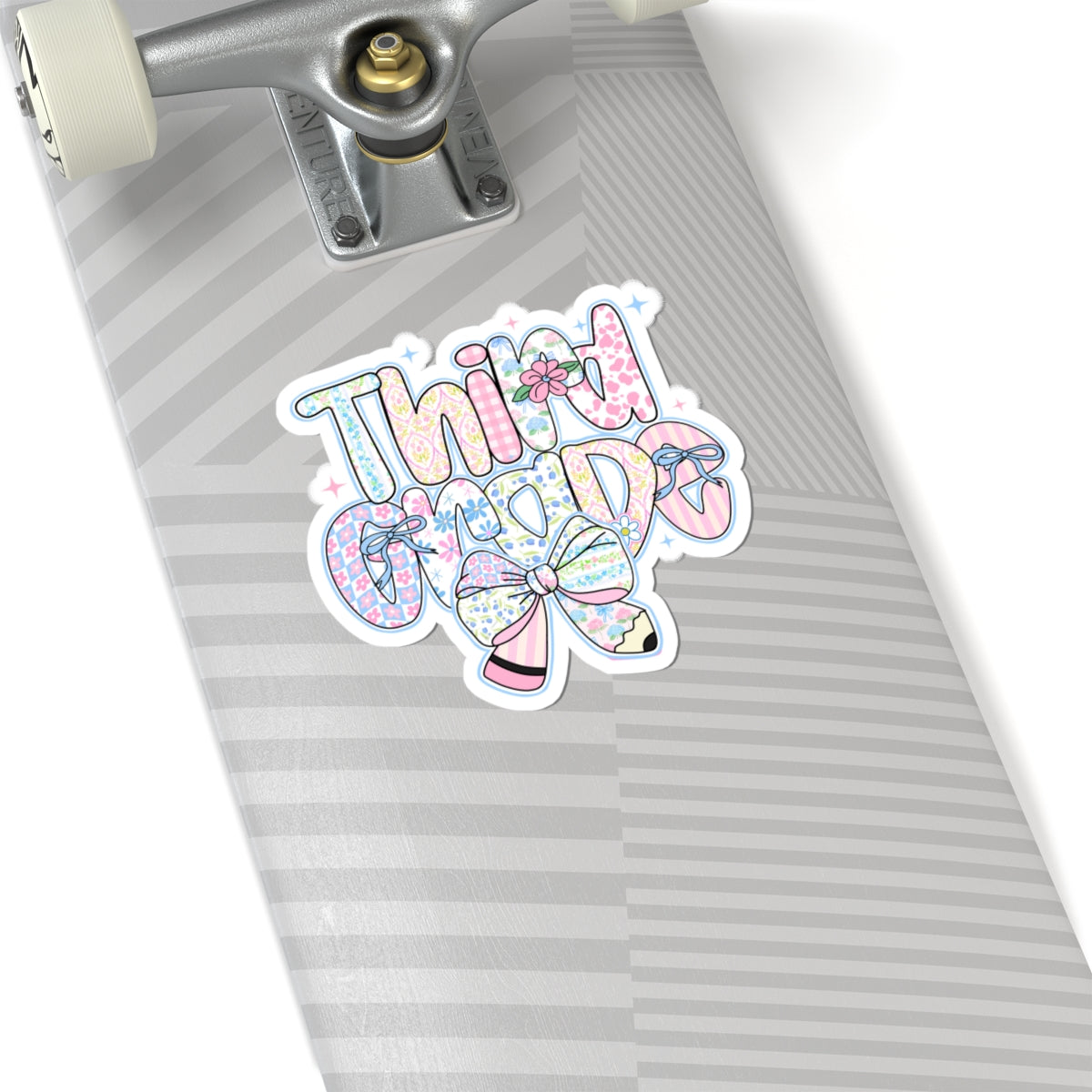 3rd Grade Girls Back to School Sticker | Kiss-Cut Sticker | Back to School Gift for Girls | Pastel Floral Third Grade Sticker