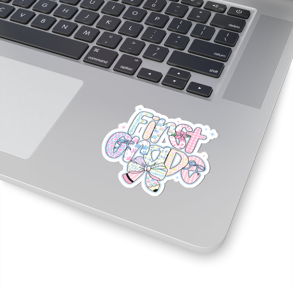 1st Grade Girls Back to School Sticker | Kiss-Cut Sticker | First Day of School Gift | Pastel Floral First Grade Sticker