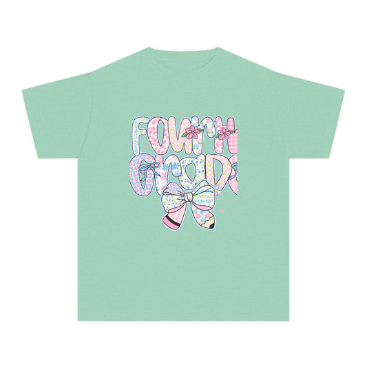 4th Grade Girls Back to School Shirt | Comfort Colors Youth Tee | Back to School Gift for Girls | Pastel Floral Fourth Grade Tee
