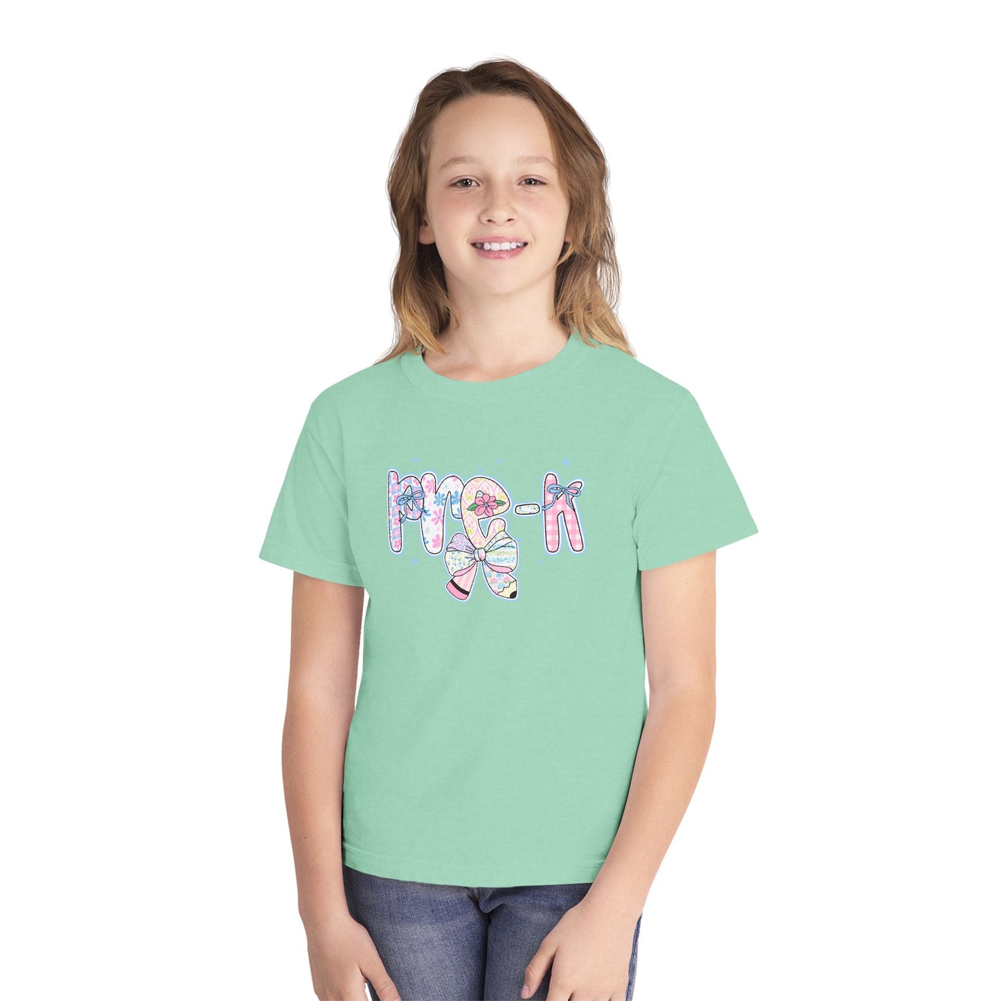 Pre-K Girls Back to School Shirt | Comfort Colors Youth Tee | First Day of School Gift | Pastel Floral PreK Shirt