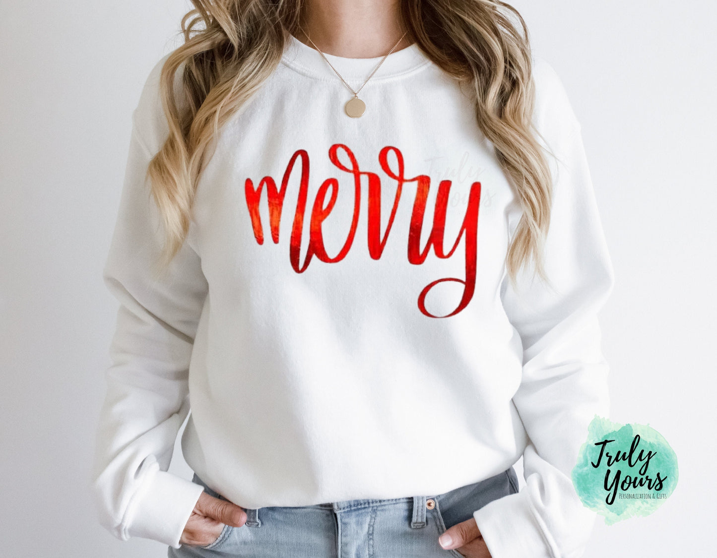 Merry Sweatshirt | Merry Foil | Christmas Sweatshirt | Merry Foil Metallic