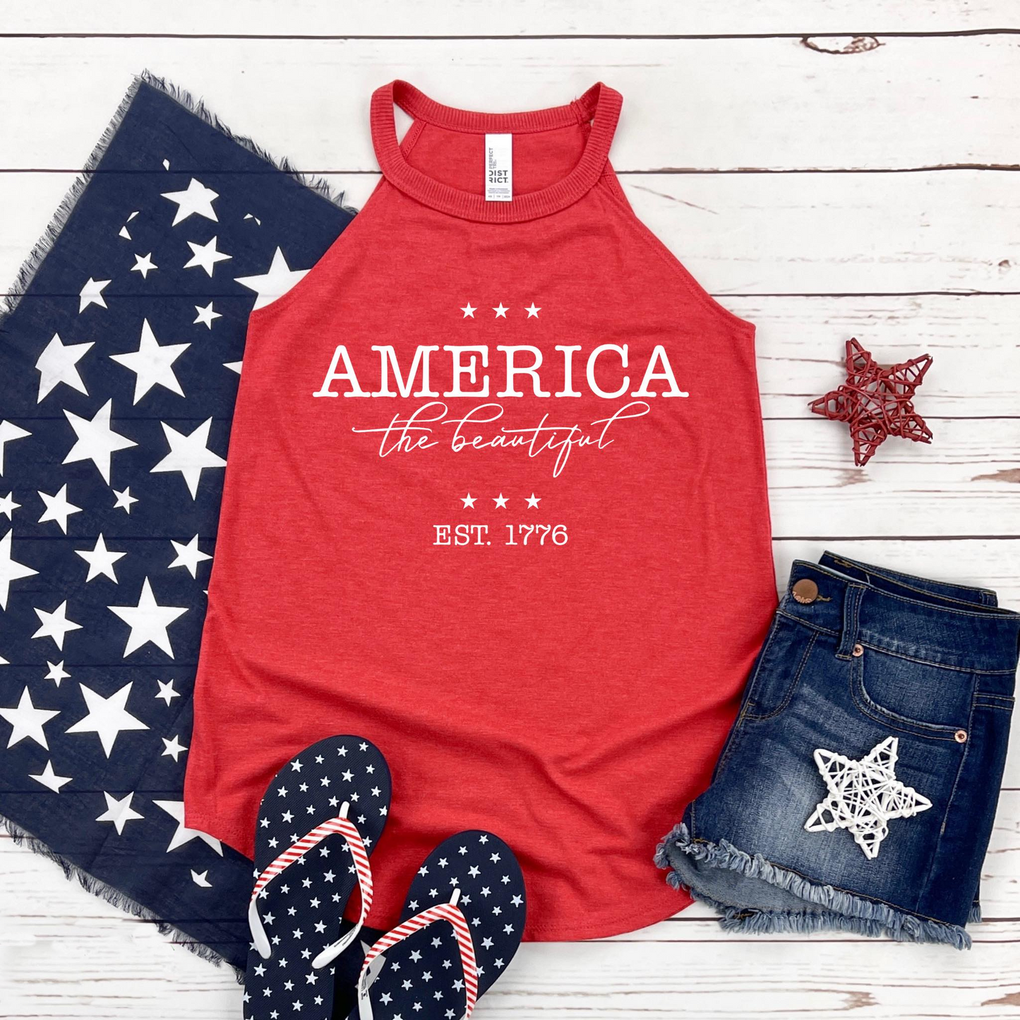 - America the Beautiful Rocker Tank | Patriotic Tank Top -