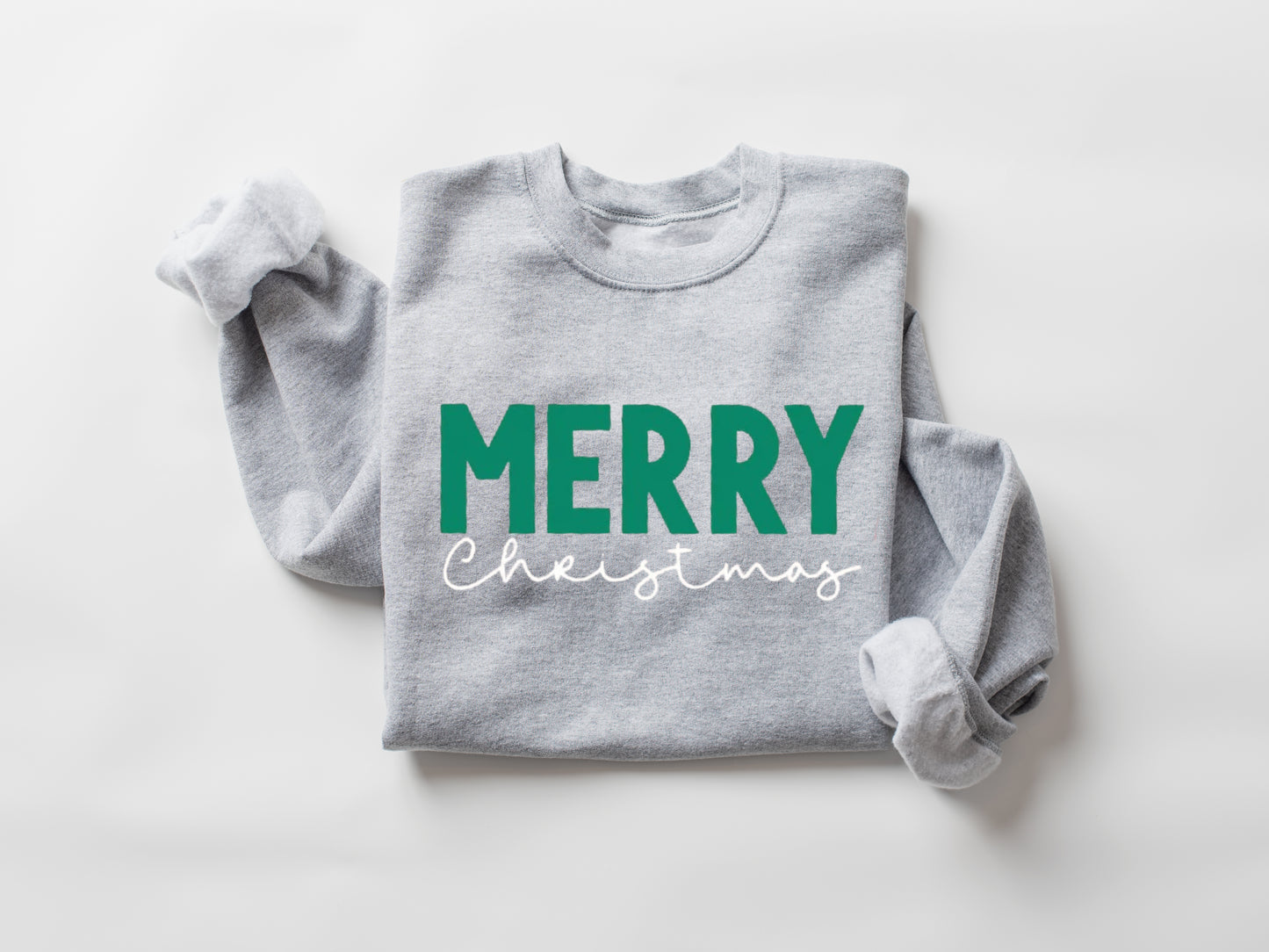 Merry Christmas (PUFF) Sweatshirt - Ships by Friday 12/16