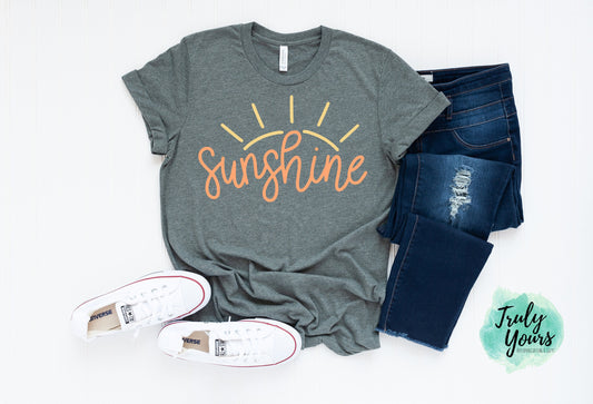 Sunshine Tee | Summer Tshirt  | Hello Sunshine | Sunshine |  Sunshine T-shirt | Gift for Her