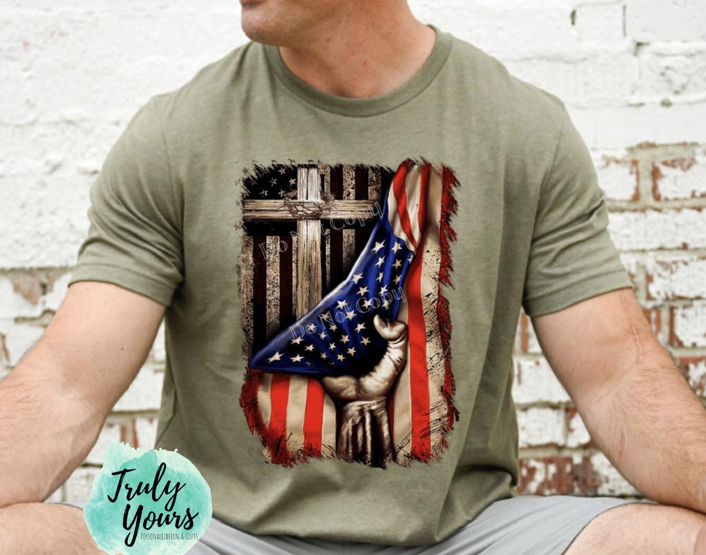 Cross and American Flag Shirt | American Flag Shirt | American Flag