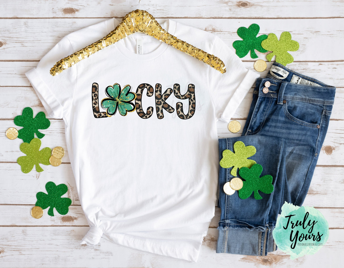 LUCKY T-shirt | Lucky Leopard St. Patrick's Day