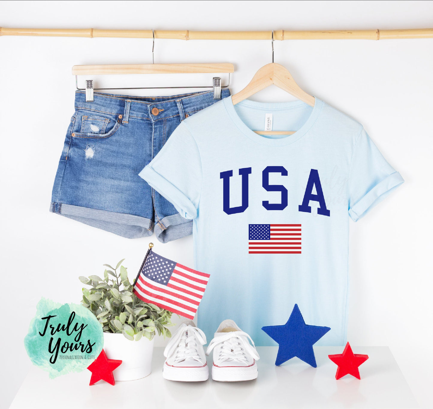 USA Flag T-shirt | America | Red White Blue | USA T-shirt | American Flag | Patriotic Tees | Patriotic