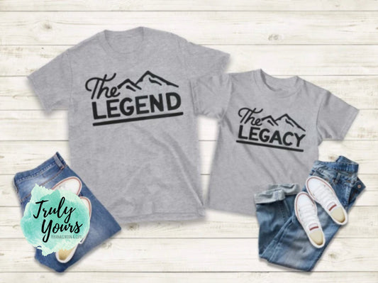 The Legend The Legacy matching T-shirts | Daddy & Me Shirts | Father Son matching Shirts