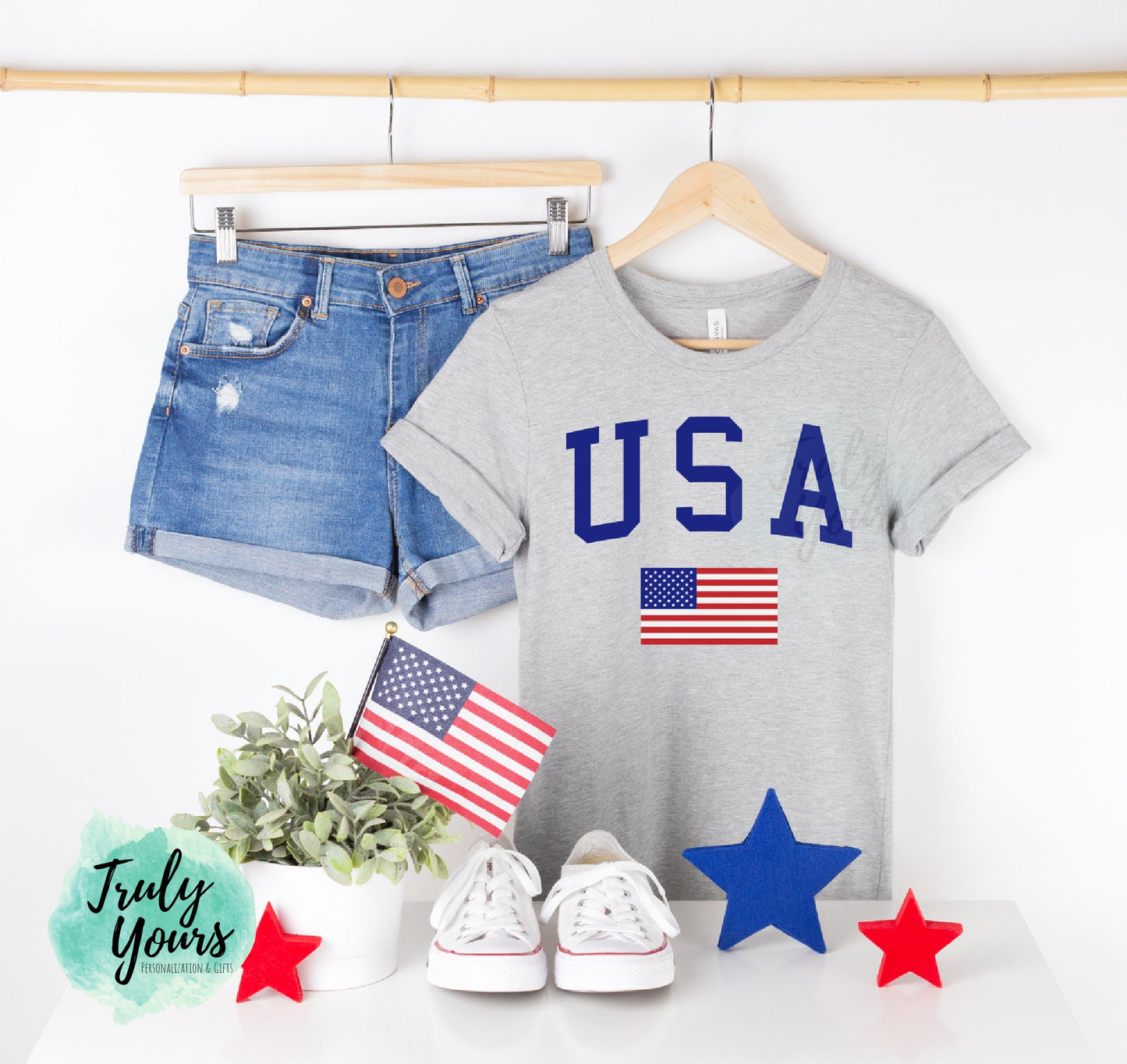 USA Flag T-shirt | America | Red White Blue | USA T-shirt | American Flag | Patriotic Tees | Patriotic