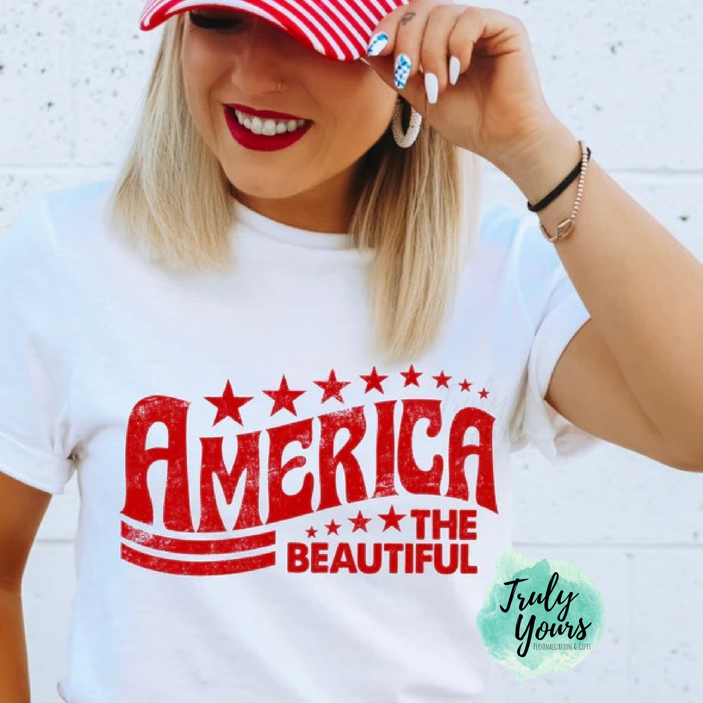 - America the Beautiful (red) T-shirt | Patriotic Tee -